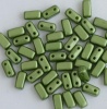 Brick Green Pastel Olive Green 02010-25034 Czech Mates Beads x 50